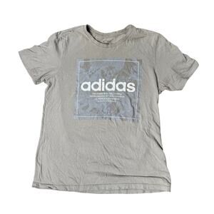 ADIDAS GRAY SHIRT LIGHT TEE TSHIRT M MEDIUM REGULAR FIT CLASSIC USED VINTAGE